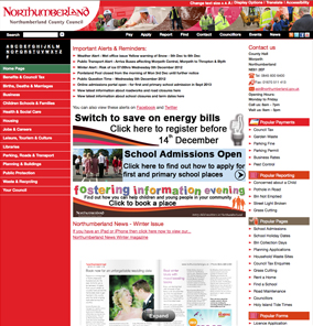 Northumberland County Council website. Northumberland County Council website.